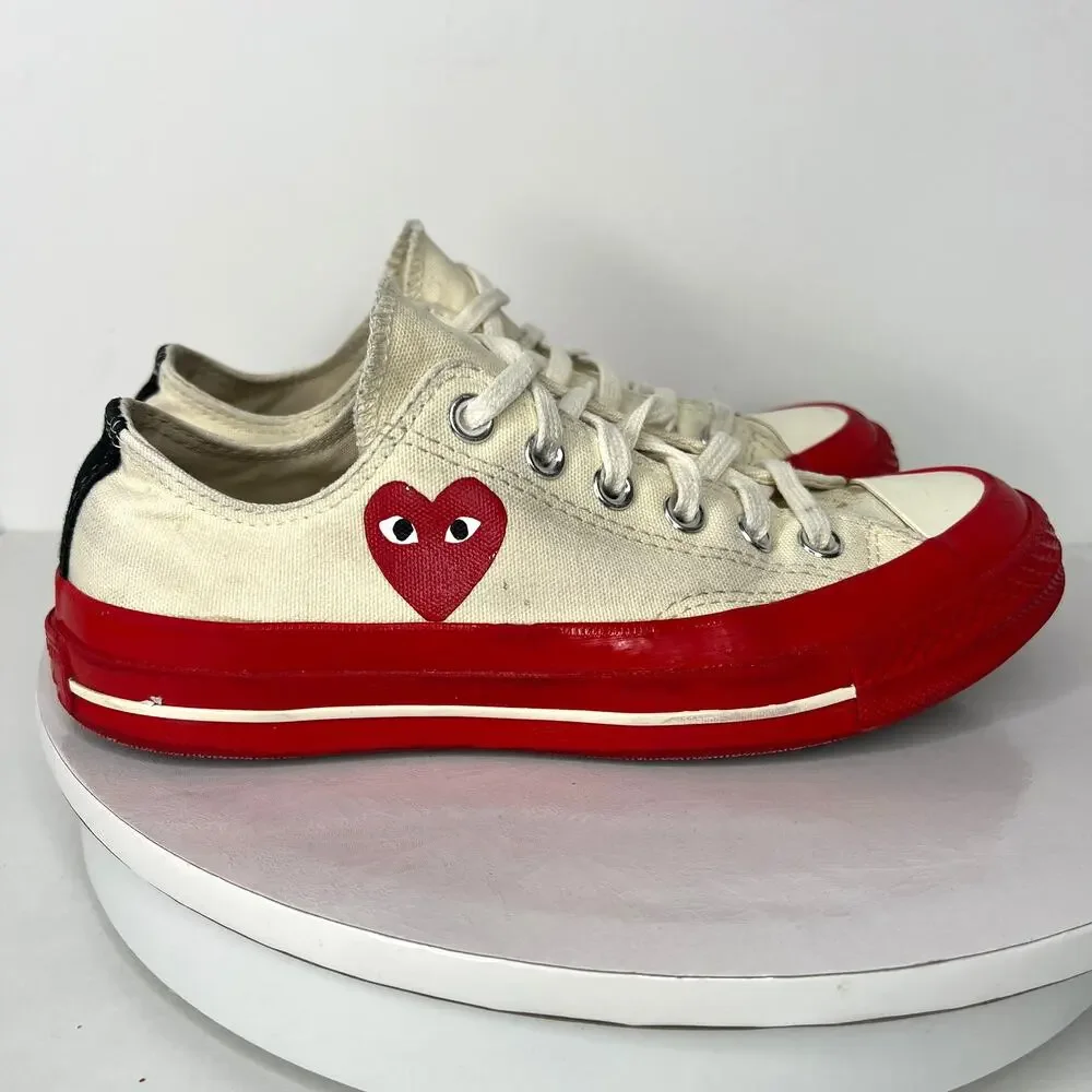 Comme des Garçons PLAY x Converse 7 Womens Red Sole Chuck 70 Low Sneaker